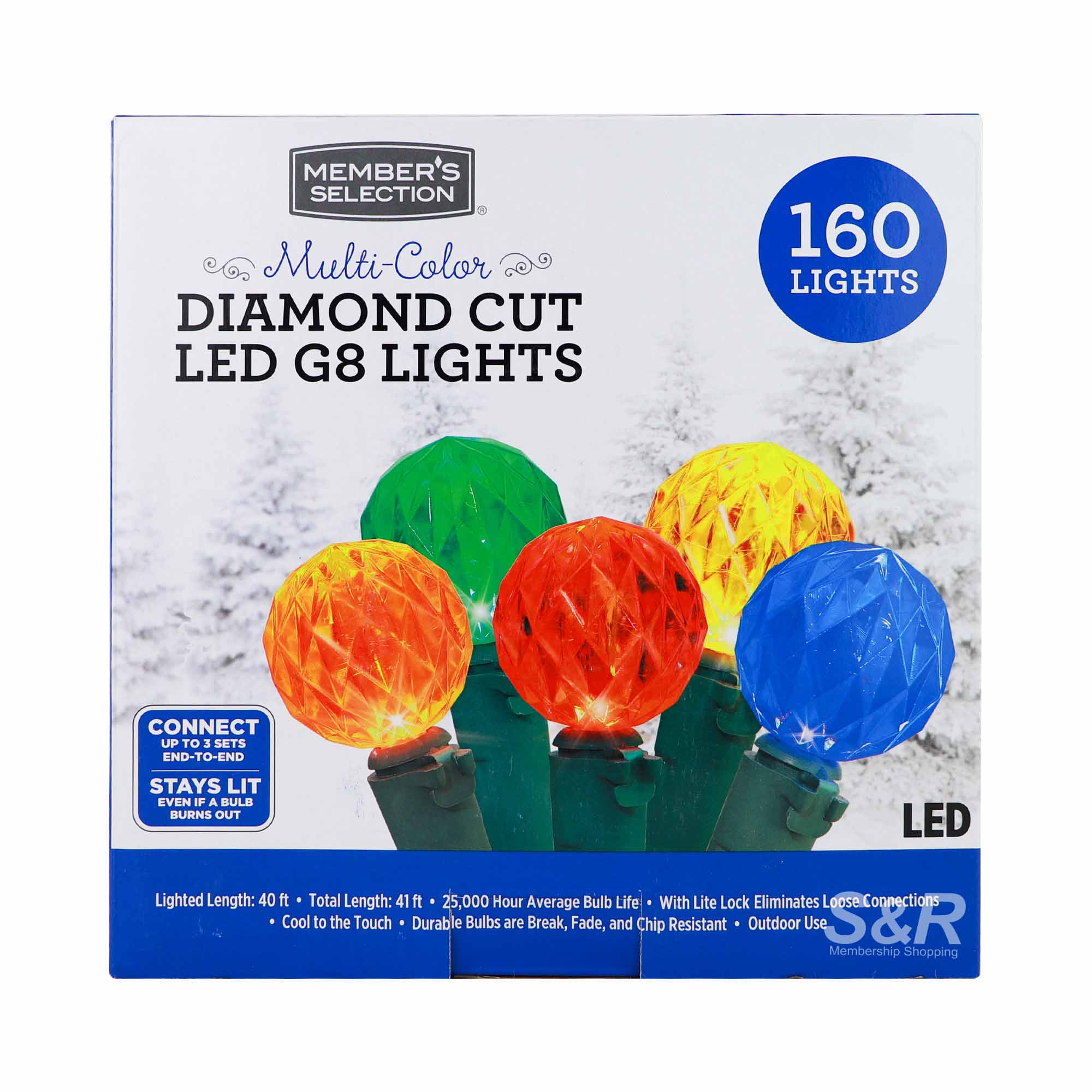 Member's Selection Multi-Cut LED G8 Lights 160 bulbs Member's Selection Multi-Cut LED G8 Lights 160 bulbs